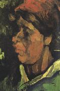 Vincent Van Gogh Head of a Peasant Woman with Dark Cap (nn040 Sweden oil painting artist